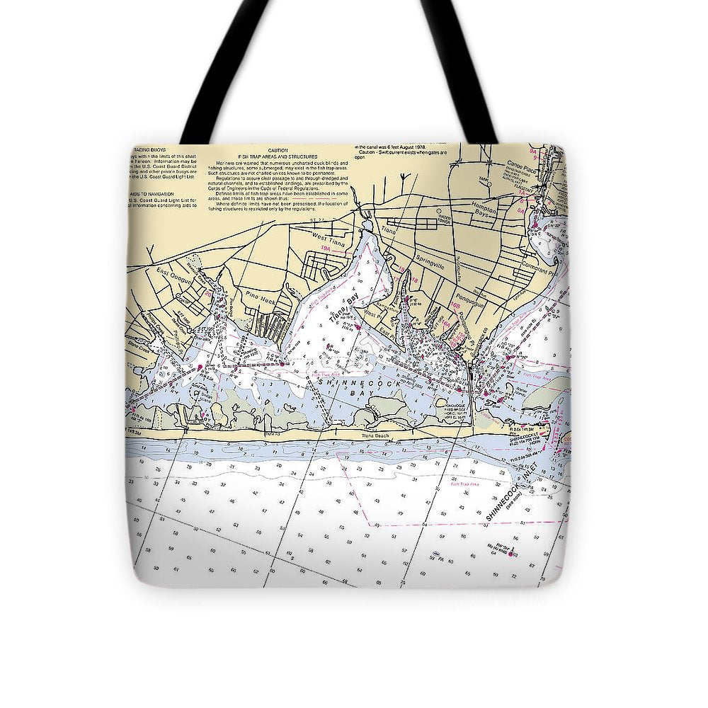 Tania Bay-new York Nautical Chart - Tote Bag