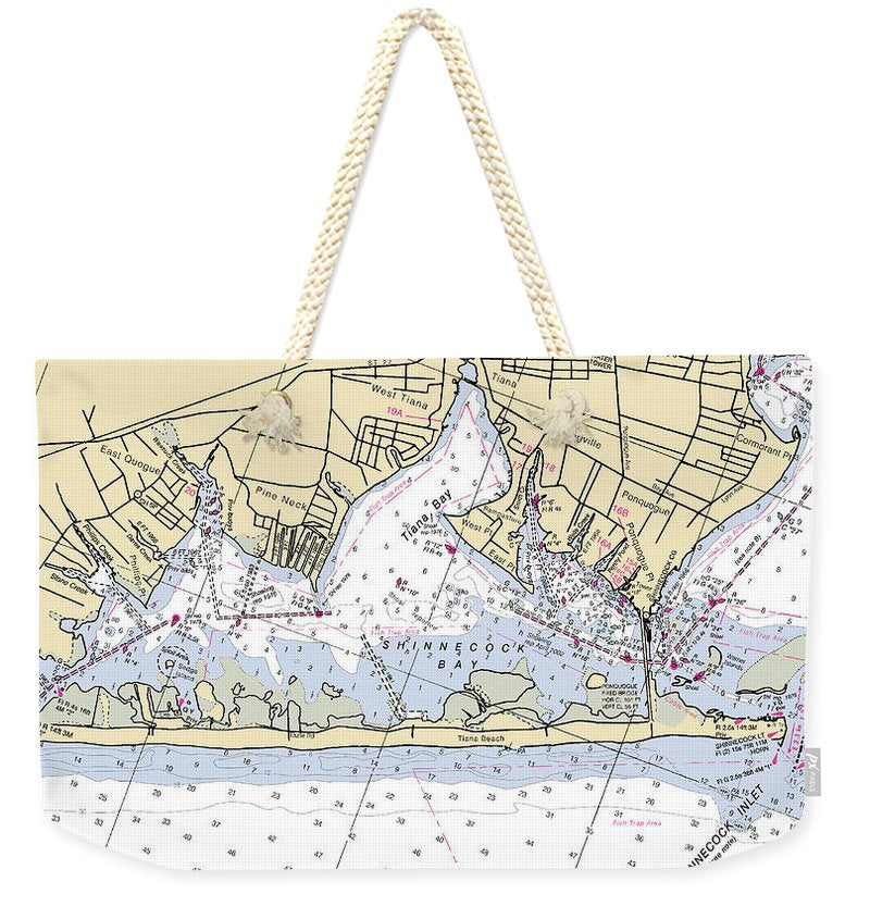 Tania Bay-new York Nautical Chart - Weekender Tote Bag