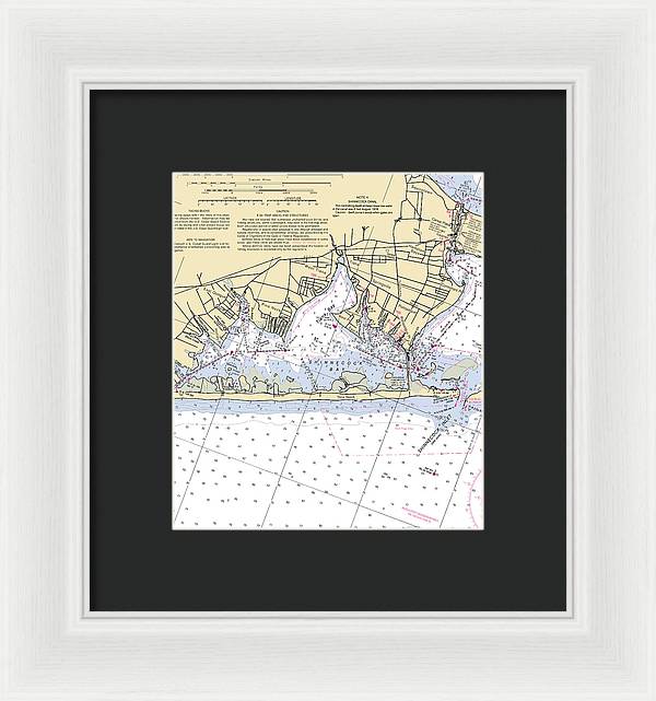 Tania Bay-new York Nautical Chart - Framed Print