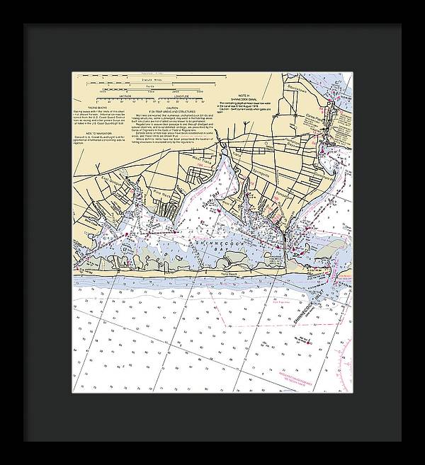 Tania Bay-new York Nautical Chart - Framed Print