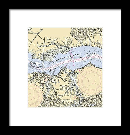A beuatiful Framed Print of the Tappahannock-Virginia Nautical Chart by SeaKoast