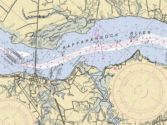 Tappahannock Virginia Nautical Chart Puzzle