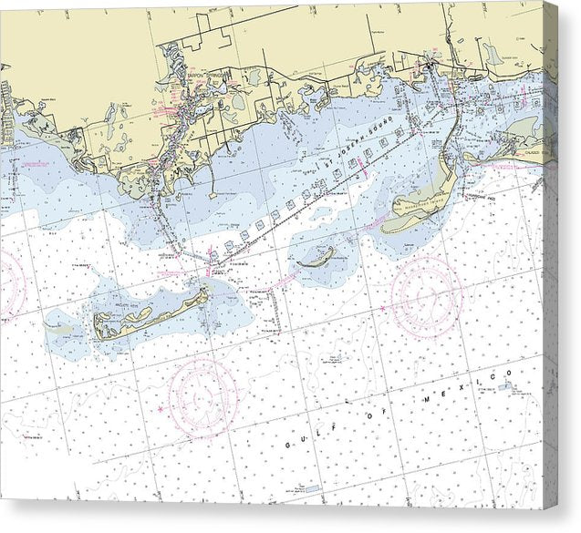 Tarpon Springs Florida Nautical Chart Canvas Print