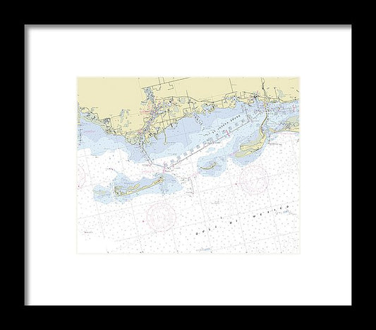 Tarpon Springs Florida Nautical Chart - Framed Print