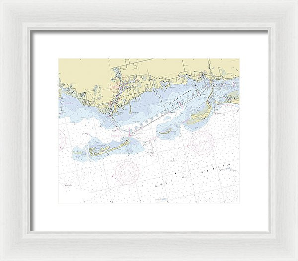 Tarpon Springs Florida Nautical Chart - Framed Print