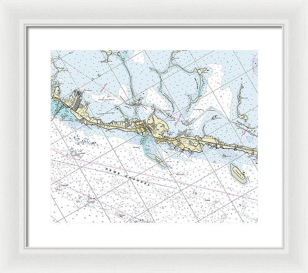 Tavernier Florida Nautical Chart - Framed Print