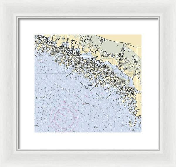 Ten Thousand Islands -florida Nautical Chart _v2 - Framed Print