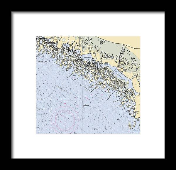 A beuatiful Framed Print of the Ten Thousand Islands -Florida Nautical Chart _V2 by SeaKoast