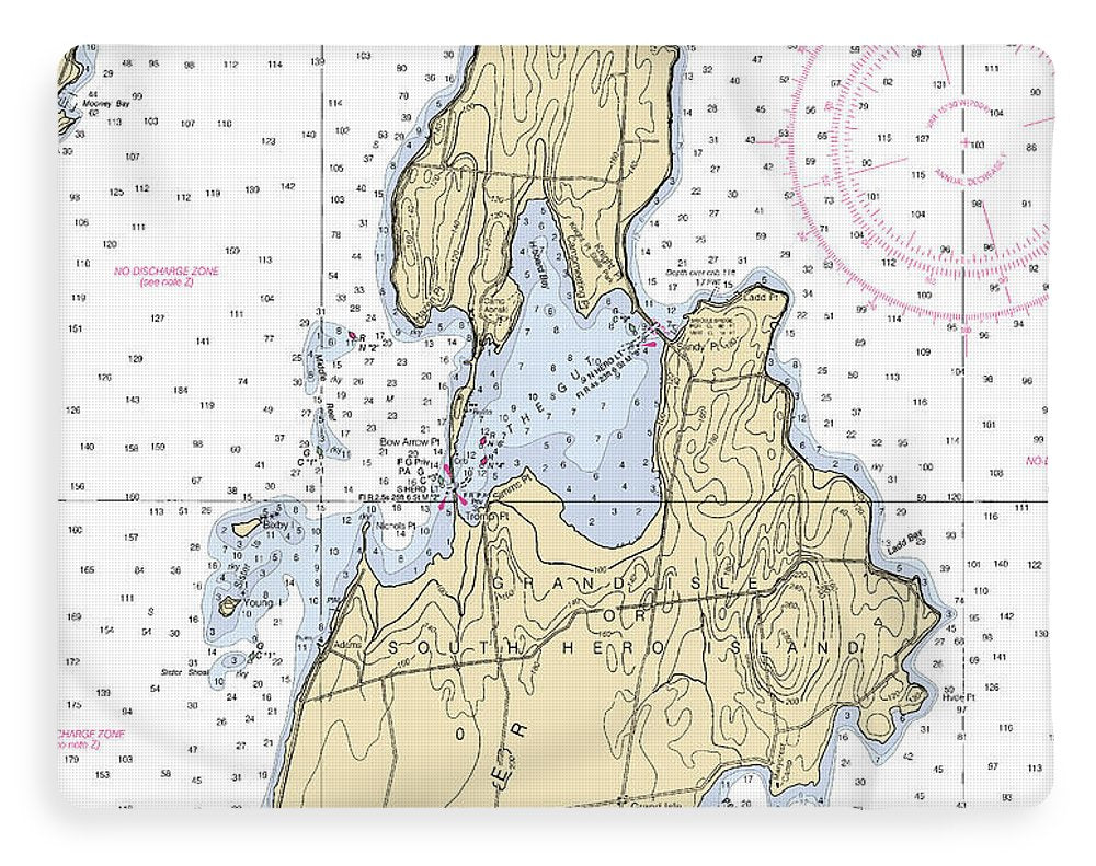 The Gut-lake Champlain  Nautical Chart - Blanket