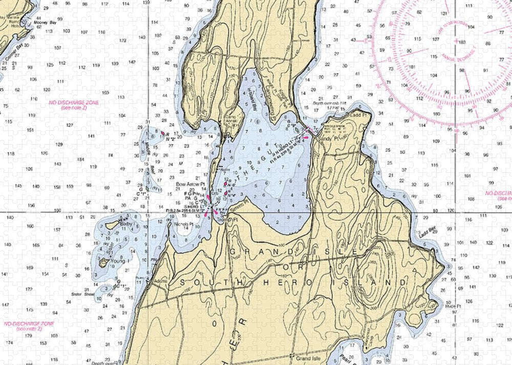 The Gut-lake Champlain  Nautical Chart - Puzzle