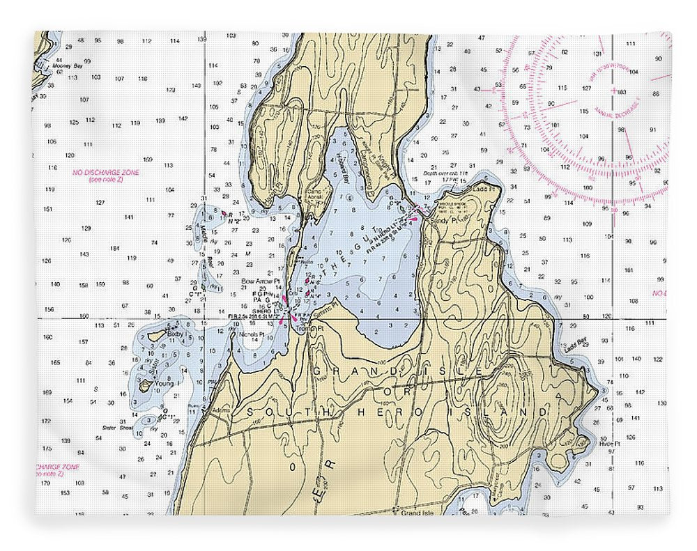 The Gut-lake Champlain  Nautical Chart - Blanket