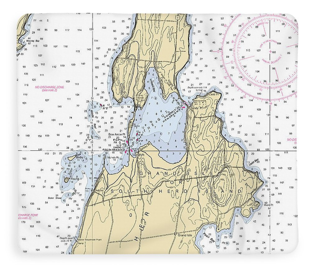 The Gut-lake Champlain  Nautical Chart - Blanket