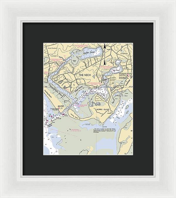 The Neck-massachusetts Nautical Chart - Framed Print