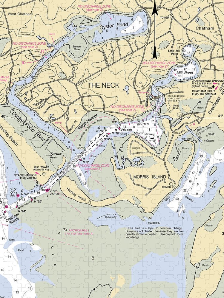 The Neck Massachusetts Nautical Chart Puzzle