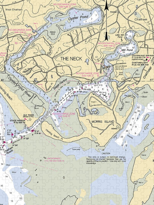 The Neck Massachusetts Nautical Chart Puzzle