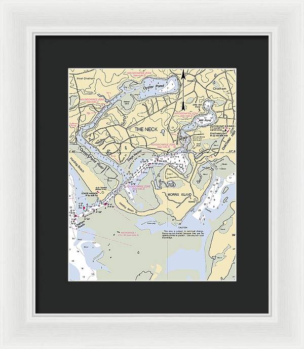 The Neck-massachusetts Nautical Chart - Framed Print