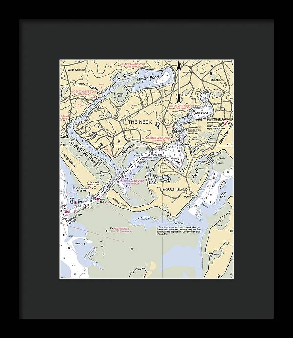 The Neck-massachusetts Nautical Chart - Framed Print