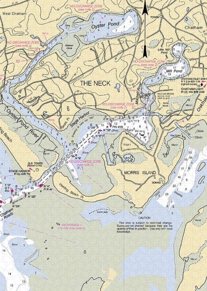 The Neck-massachusetts Nautical Chart - Puzzle