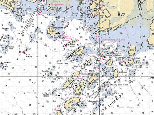 Thimble Islands  Connecticut Nautical Chart _V2 Puzzle