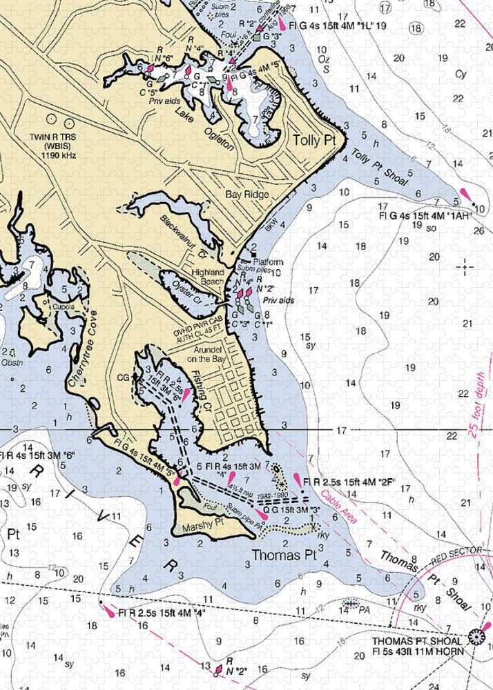 Thomas Point-maryland Nautical Chart - Puzzle