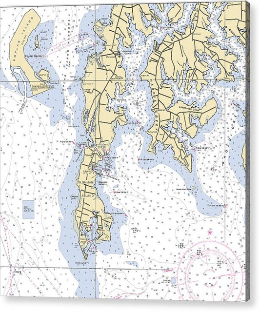 Tilghman Island-Maryland Nautical Chart  Acrylic Print