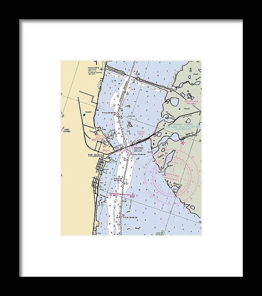 A beuatiful Framed Print of the Titusville -Florida Nautical Chart _V6 by SeaKoast