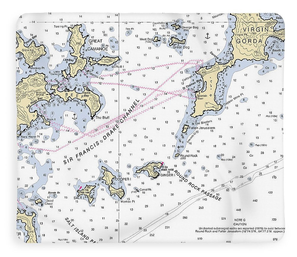 Tortola Virgin Gorda-virgin Islands Nautical Chart - Blanket