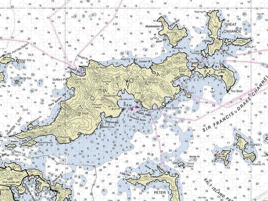 Tortola Virgin Islands Nautical Chart Puzzle