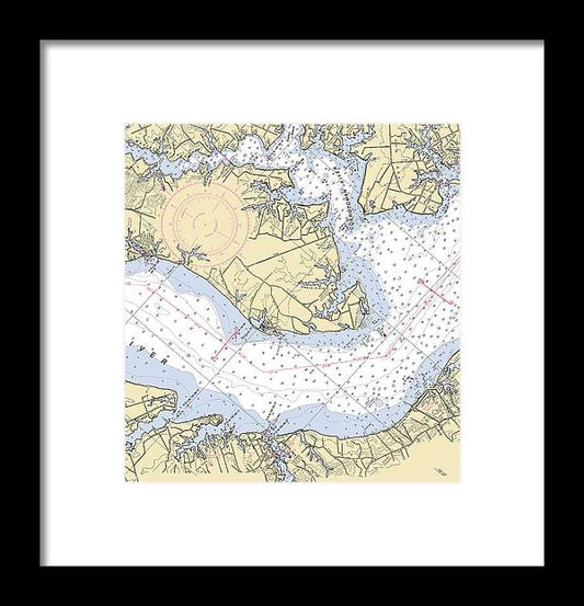 A beuatiful Framed Print of the Towles Point-Virginia Nautical Chart by SeaKoast