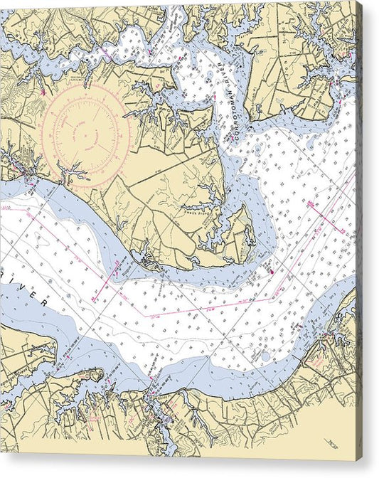 Towles Point-Virginia Nautical Chart  Acrylic Print