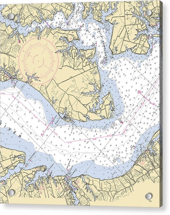 Towles Point-virginia Nautical Chart - Acrylic Print
