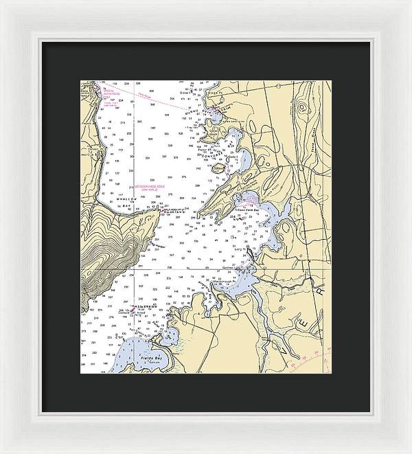Town Farm Bay-lake Champlain  Nautical Chart - Framed Print