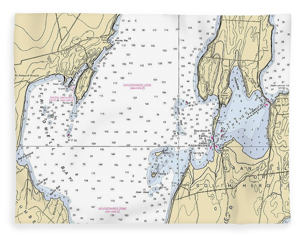 Treadwell Bay-lake Champlain  Nautical Chart - Blanket