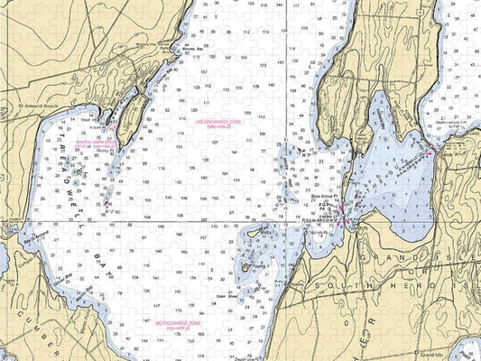 Treadwell Bay Lake Champlain  Nautical Chart Puzzle