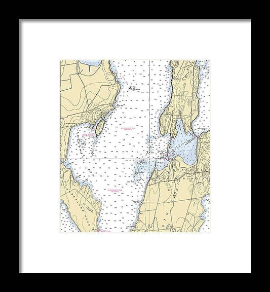 A beuatiful Framed Print of the Treadwell Bay-Lake Champlain  Nautical Chart by SeaKoast