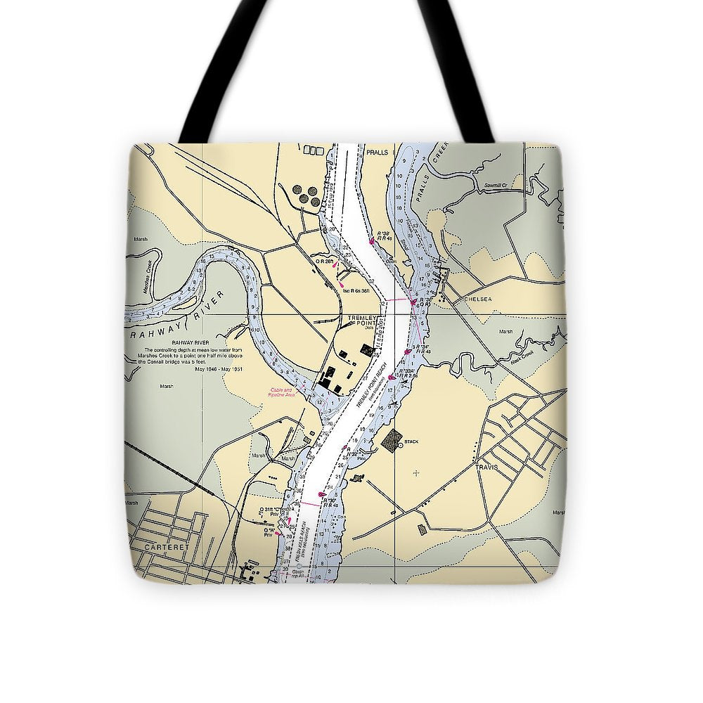 Tremlay Point-new Jersey Nautical Chart - Tote Bag