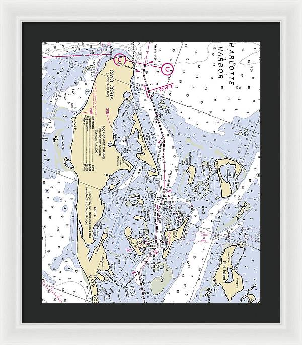 Useppa Island-florida Nautical Chart - Framed Print