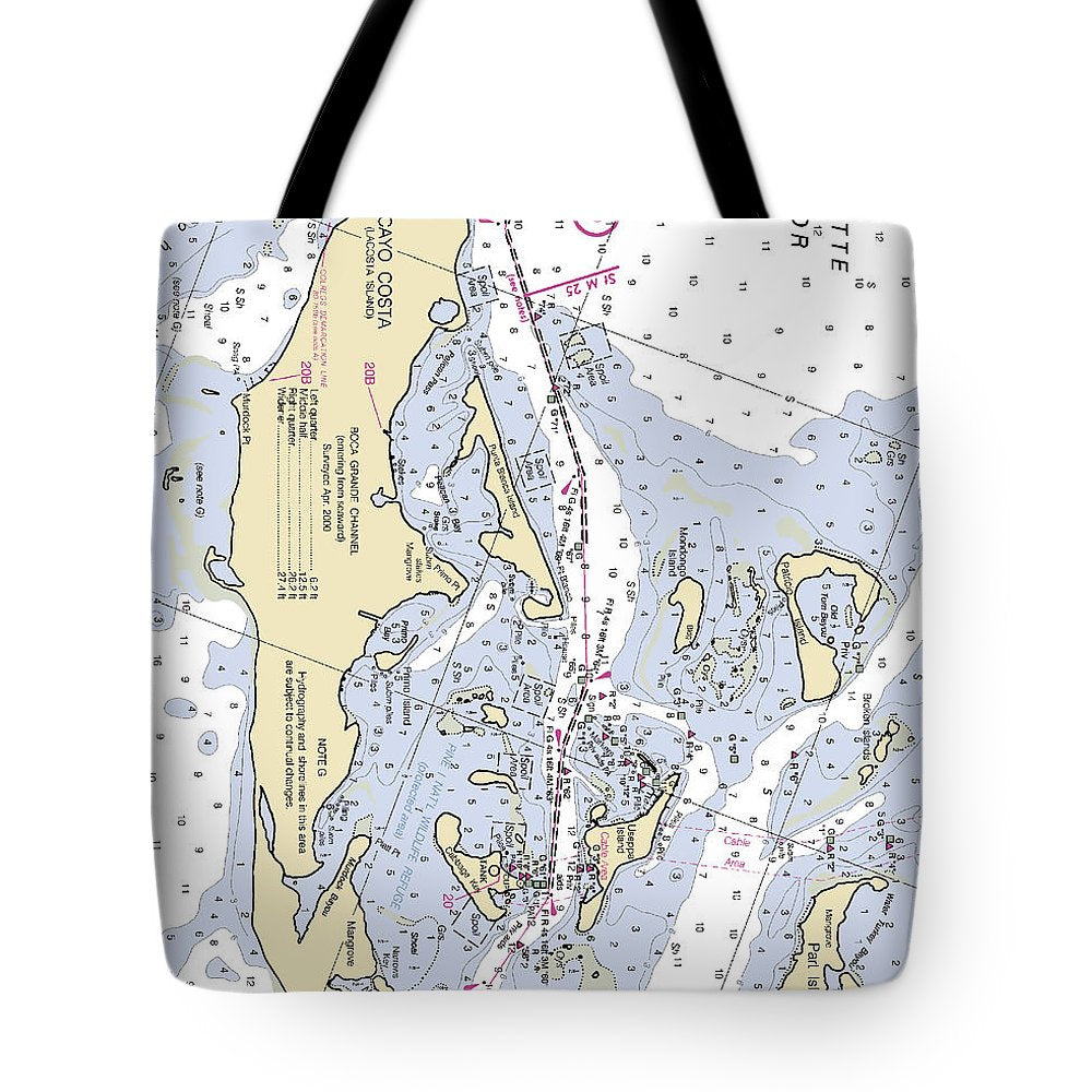 Useppa Island-florida Nautical Chart - Tote Bag