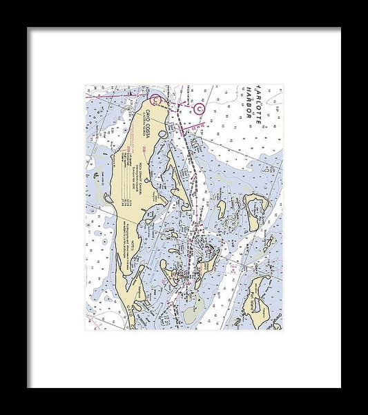 A beuatiful Framed Print of the Useppa Island-Florida Nautical Chart by SeaKoast