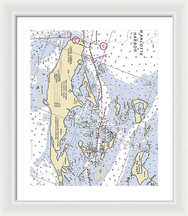 Useppa Island-florida Nautical Chart - Framed Print