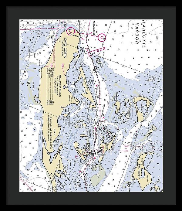 Useppa Island-florida Nautical Chart - Framed Print