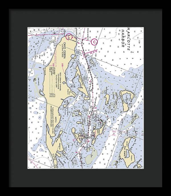 Useppa Island-florida Nautical Chart - Framed Print