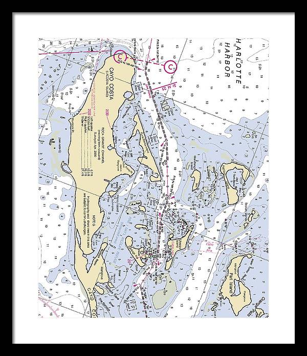 Useppa Island-florida Nautical Chart - Framed Print