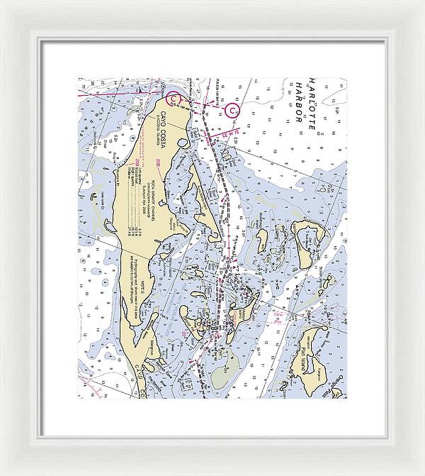 Useppa Island-florida Nautical Chart - Framed Print