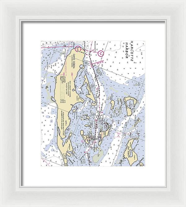 Useppa Island-florida Nautical Chart - Framed Print