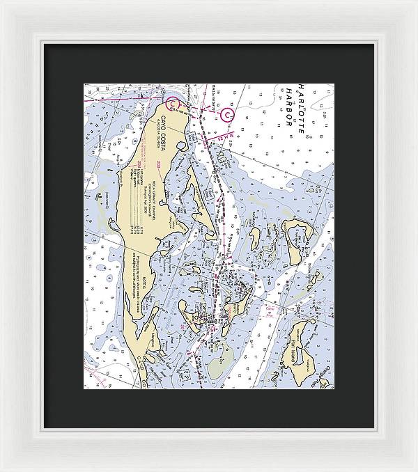 Useppa Island-florida Nautical Chart - Framed Print