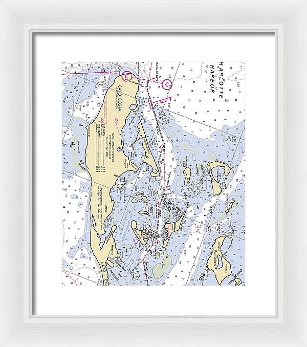 Useppa Island-florida Nautical Chart - Framed Print