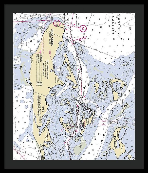 Useppa Island-florida Nautical Chart - Framed Print