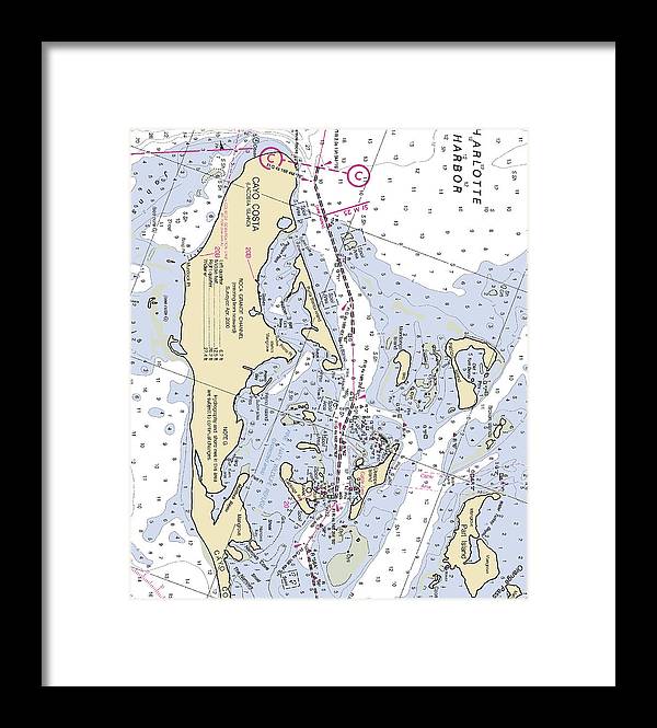 Useppa Island-florida Nautical Chart - Framed Print