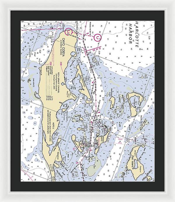 Useppa Island-florida Nautical Chart - Framed Print